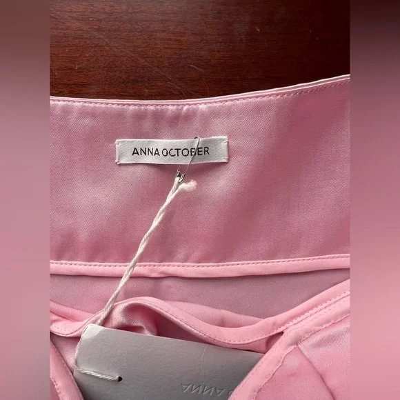 NWT Anna October Tulip Satin Maxi Dress In Pink Size XL - Picture 7 of 10